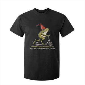 Off To Commit Dad Jokes T Shirt For Kid Funny Daddy Frog Scooter Fathers Day TS11 Black Print Your Wear