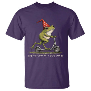 Off To Commit Dad Jokes T Shirt Funny Daddy Frog Scooter Fathers Day TS11 Purple Print Your Wear