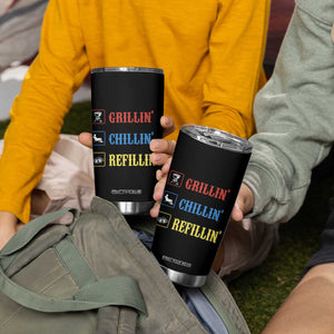 BBQ Lover Tumbler Cup Grilling Chillin' Grillin' Refillin' Smoker TS11 Print Your Wear