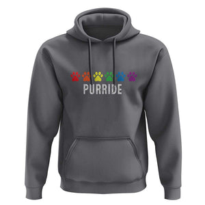 LGBT Cat Hoodie Purride Rainbow Pride Ally TS11 Charcoal Print Your Wear