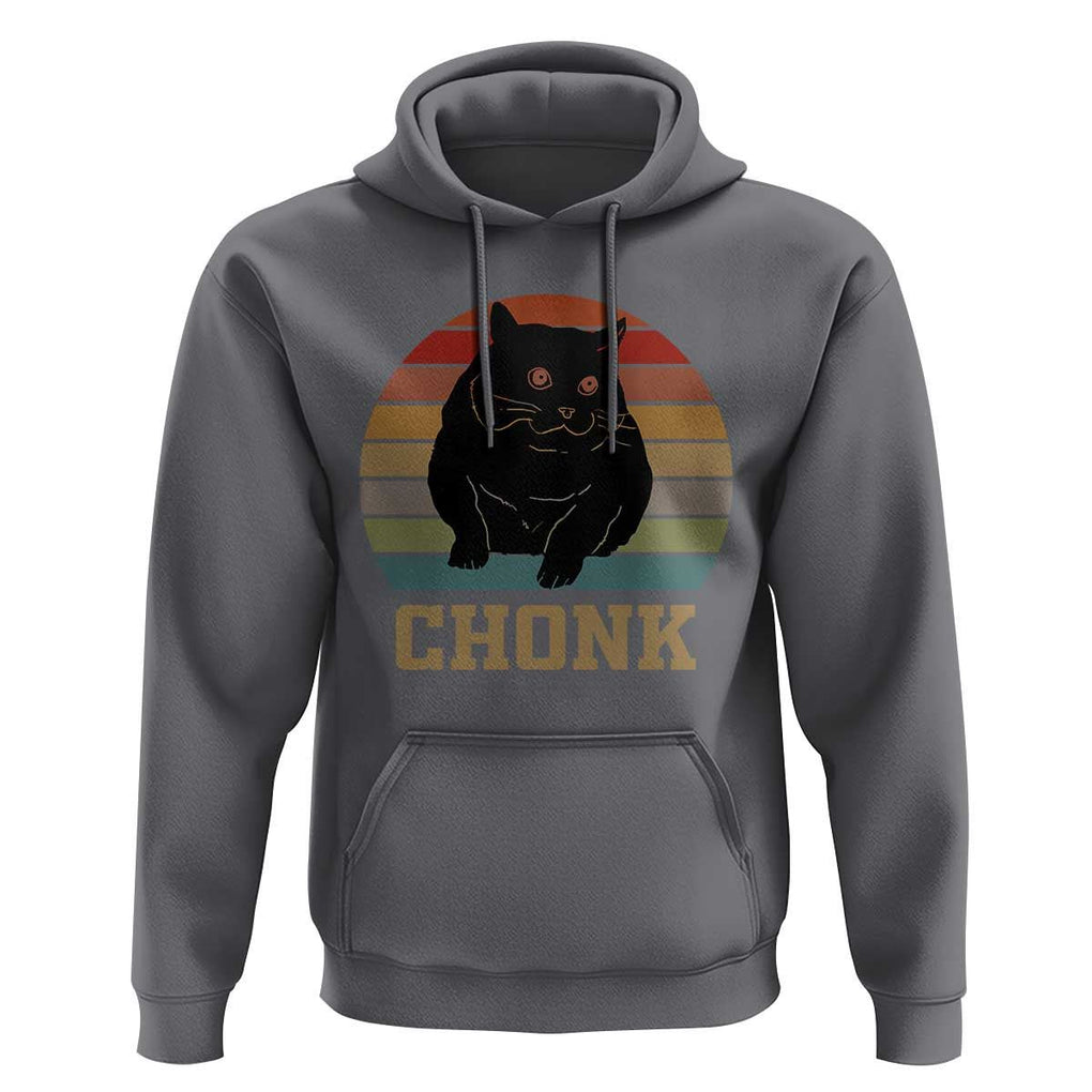 Funny Cat Hoodie Chonk Black Fat Kitten TS11 Charcoal Print Your Wear