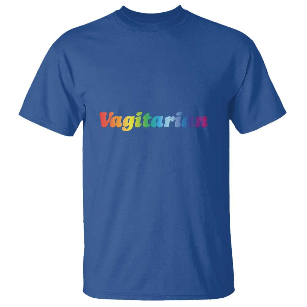 Funny Lesbian T Shirt Vagitarian LGBT Pride Month TS11 Royal Blue Print Your Wear