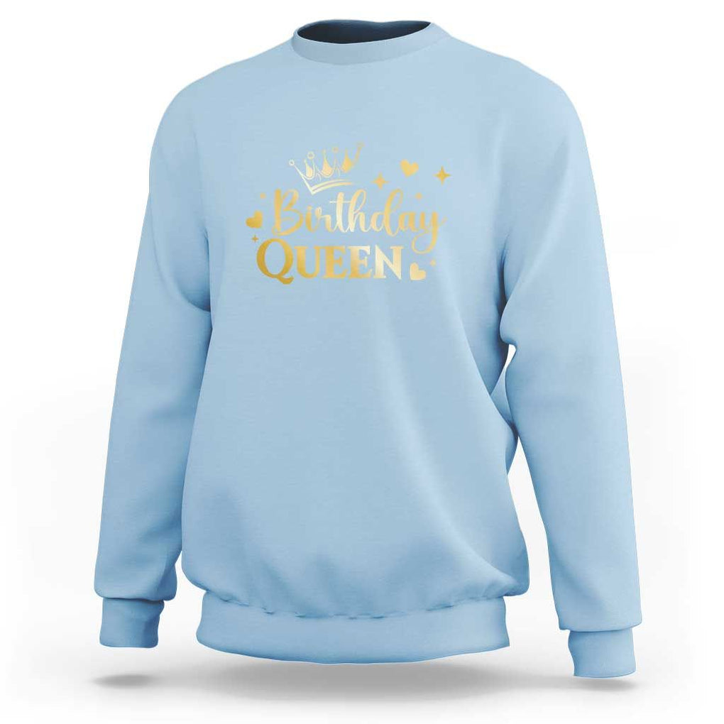 B-Day Girl Sweatshirt Birthday Queen Women Matching TS11 Light Blue Print Your Wear