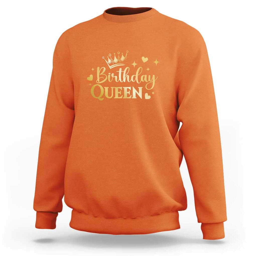 B-Day Girl Sweatshirt Birthday Queen Women Matching TS11 Orange Print Your Wear