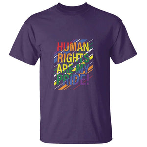 Proud Ally T Shirt Human Rights Are My Pride Rainbow LGBT Flag TS11 Purple Print Your Wear