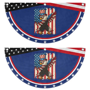 Funny Dabbing American Flag Bald Eagle 4th Of July Patriotic Fan Flag TS11 2pcs pack Classic Navy Print Your Wear