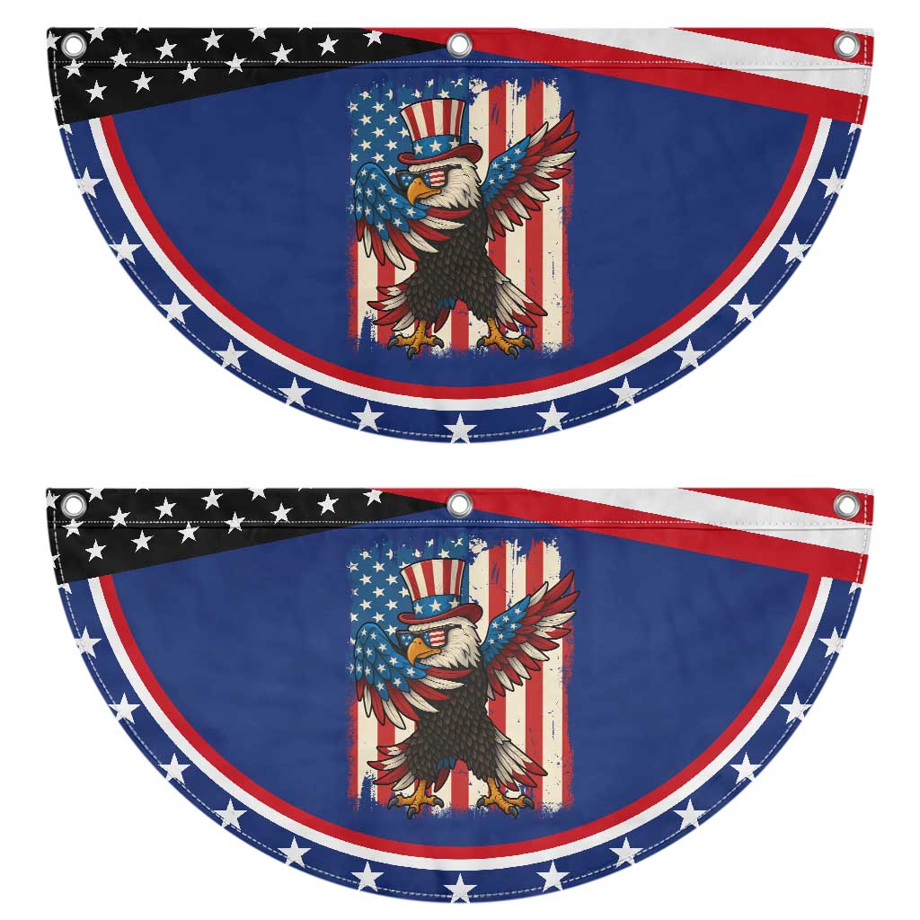 Funny Dabbing American Flag Bald Eagle 4th Of July Patriotic Fan Flag TS11 2pcs pack Classic Navy Print Your Wear