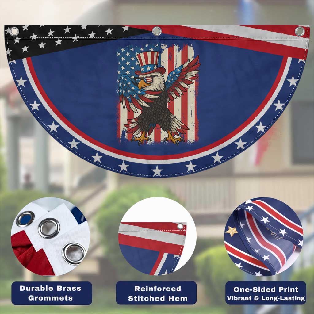 Funny Dabbing American Flag Bald Eagle 4th Of July Patriotic Fan Flag TS11 Print Your Wear