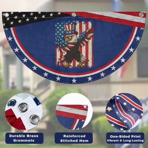 Funny Dabbing American Flag Bald Eagle 4th Of July Patriotic Fan Flag TS11 Print Your Wear
