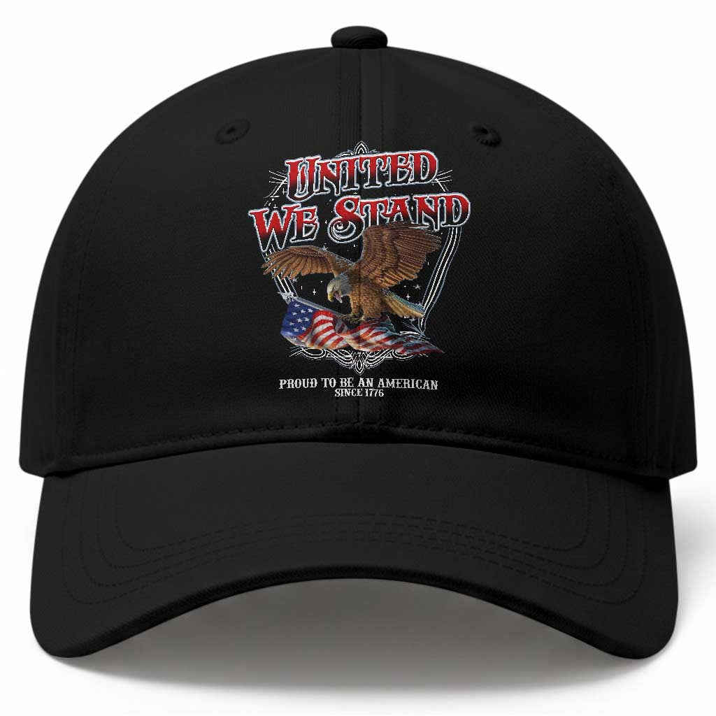 United We Stand Proud To Be An American Since 1776 Baseball Cap Patriotic USA Flag Eagle TS11 Print Your Wear