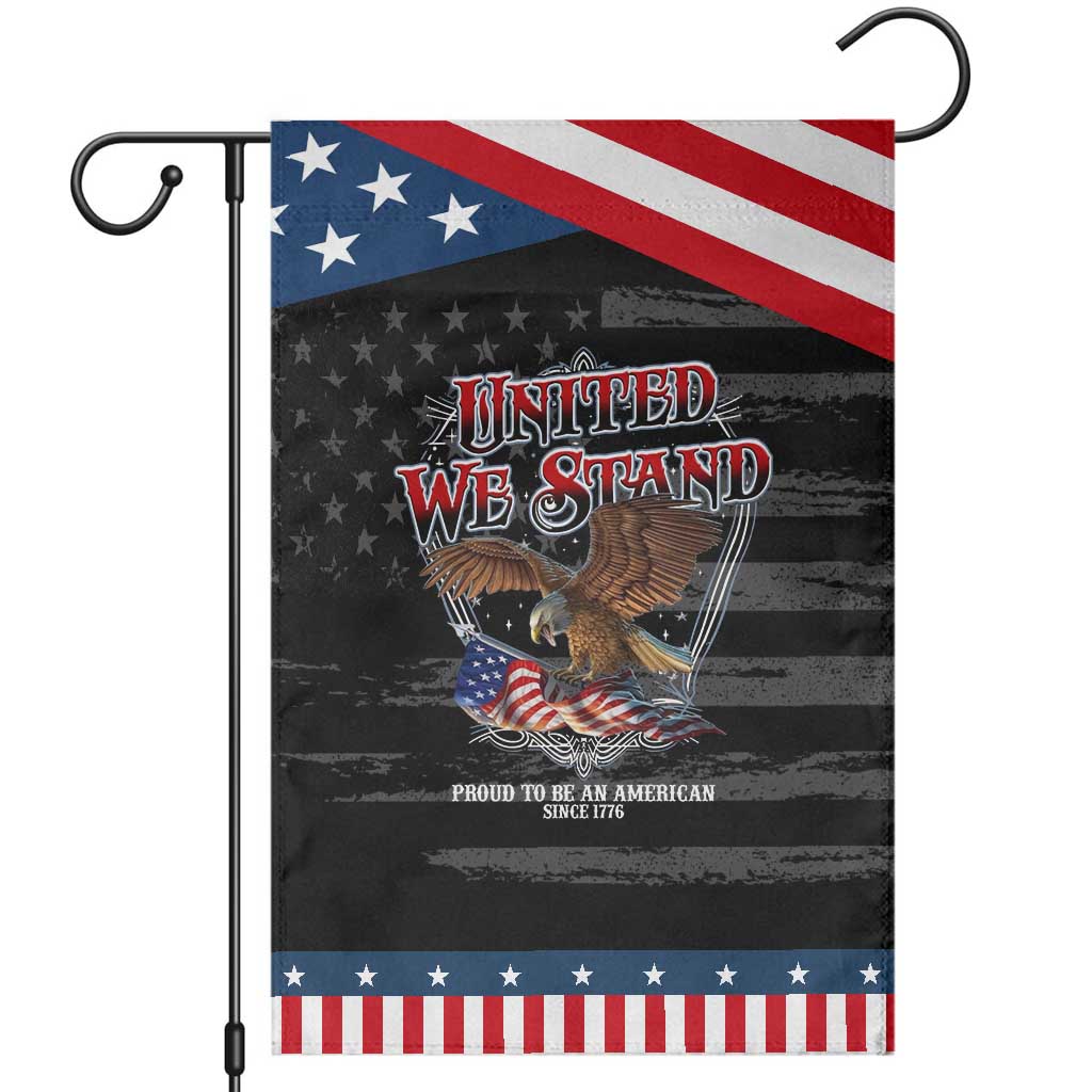 United We Stand Proud To Be An American Since 1776 Patriotic Garden Flag Patriotic USA Flag Eagle TS11 Distressed Black Blue Print Your Wear