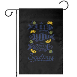 Minimal Sardines Fishermen Aesthetic Retro Garden Flag TS11 White Print Your Wear