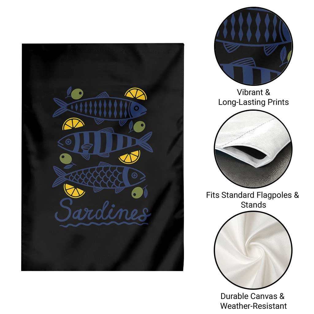 Minimal Sardines Fishermen Aesthetic Retro Garden Flag TS11 Print Your Wear