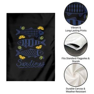 Minimal Sardines Fishermen Aesthetic Retro Garden Flag TS11 Print Your Wear