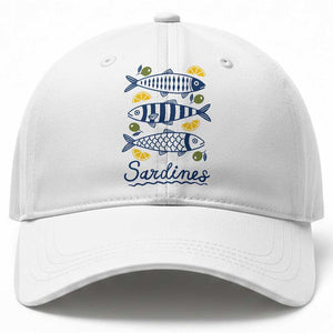Minimal Sardines Fishermen Aesthetic Retro Baseball Cap TS11 Print Your Wear