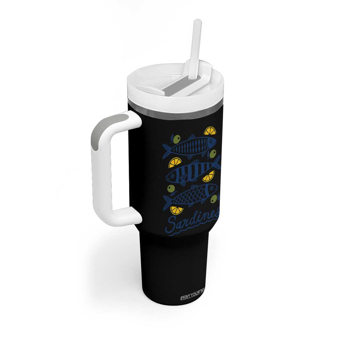 Minimal Sardines Fishermen Aesthetic Retro Tumbler With Handle TS11 Print Your Wear