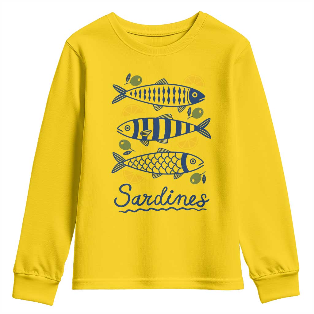 Minimal Sardines Fishermen Aesthetic Retro Youth Sweatshirt TS11 Daisy Print Your Wear