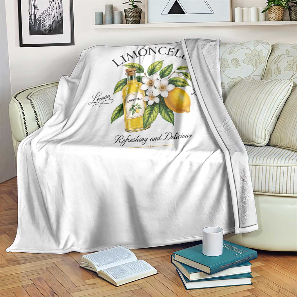 Italian Summer Limoncello Lemon Liqueur Amalfi Italy Throw Blanket TS11 Print Your Wear
