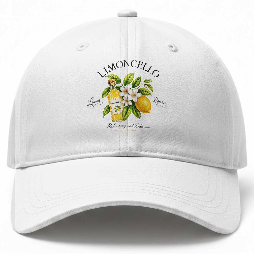 Italian Summer Limoncello Lemon Liqueur Amalfi Italy Baseball Cap TS11 Print Your Wear