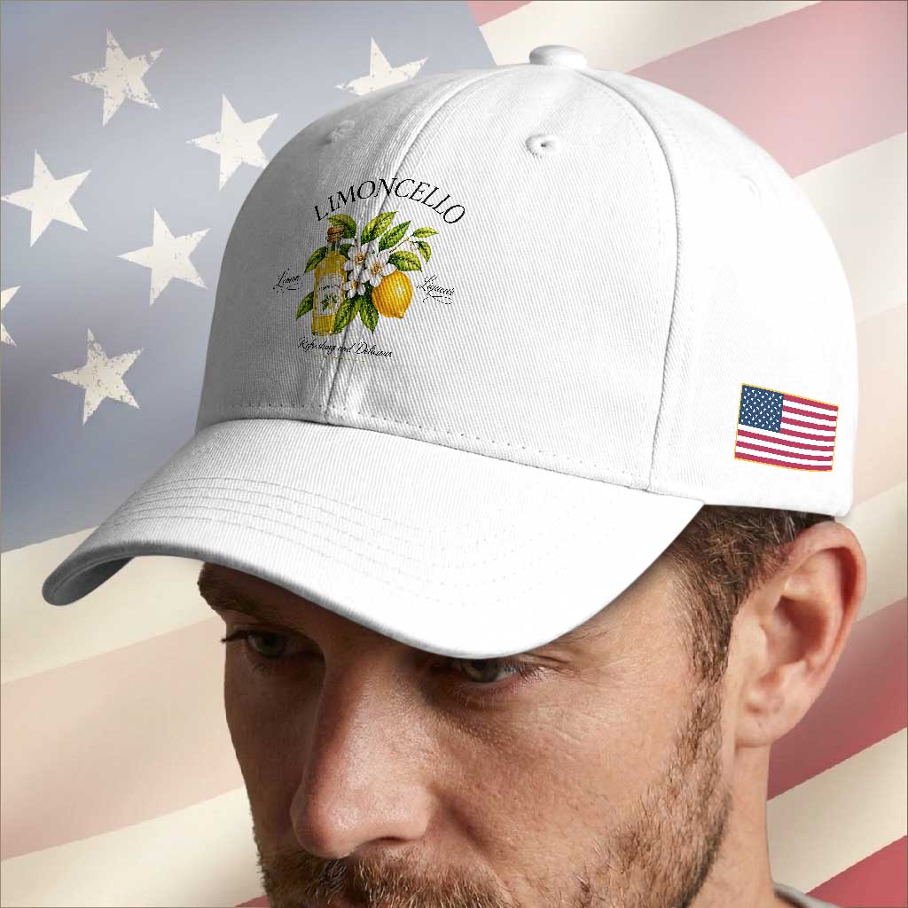 Italian Summer Limoncello Lemon Liqueur Amalfi Italy Baseball Cap TS11 Print Your Wear