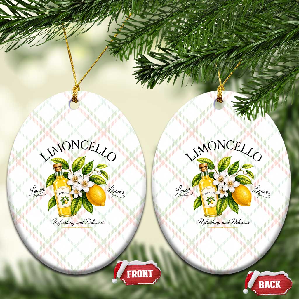 Italian Summer Limoncello Lemon Liqueur Amalfi Italy Ceramic Ornament TS11 Print Your Wear