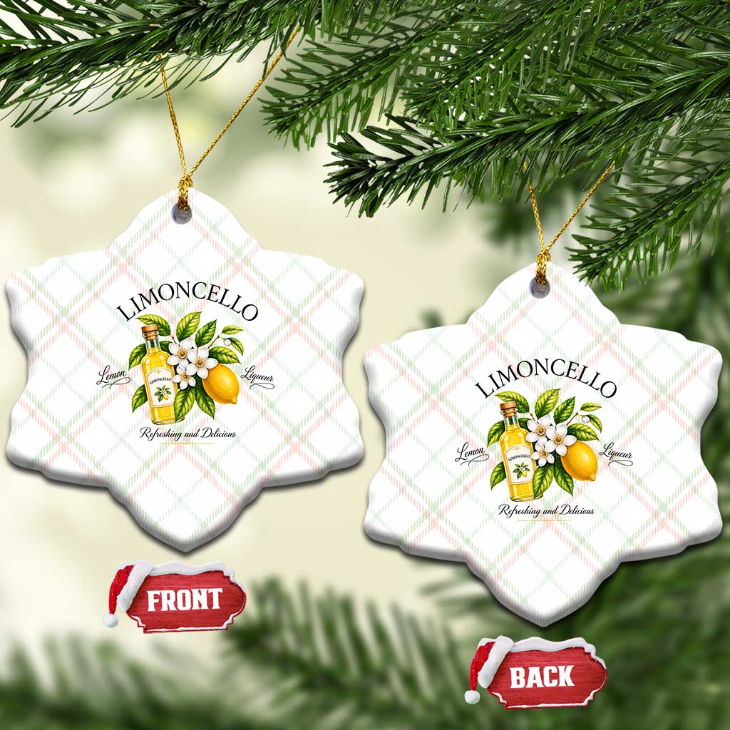 Italian Summer Limoncello Lemon Liqueur Amalfi Italy Ceramic Ornament TS11 Print Your Wear