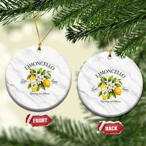 Italian Summer Limoncello Lemon Liqueur Amalfi Italy Ceramic Ornament TS11 1pc White Marble Print Your Wear