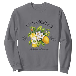 Italian Summer Limoncello Lemon Liqueur Amalfi Italy Sweatshirt TS11 Charcoal Print Your Wear