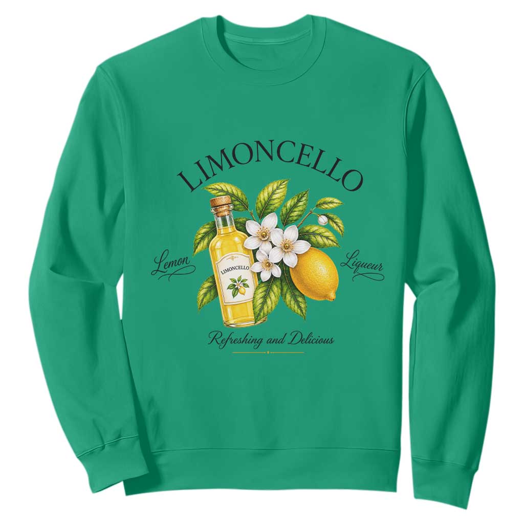 Italian Summer Limoncello Lemon Liqueur Amalfi Italy Sweatshirt TS11 Irish Green Print Your Wear