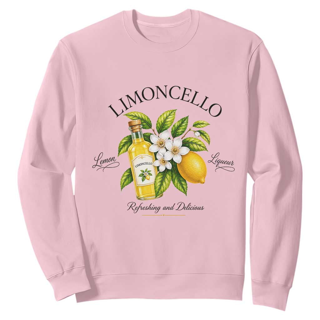 Italian Summer Limoncello Lemon Liqueur Amalfi Italy Sweatshirt TS11 Light Pink Print Your Wear