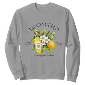 Italian Summer Limoncello Lemon Liqueur Amalfi Italy Sweatshirt TS11 Sport Gray Print Your Wear