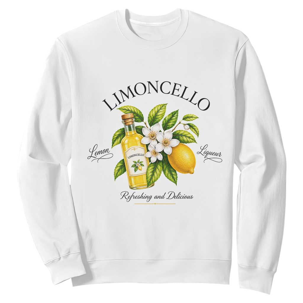 Italian Summer Limoncello Lemon Liqueur Amalfi Italy Sweatshirt TS11 White Print Your Wear