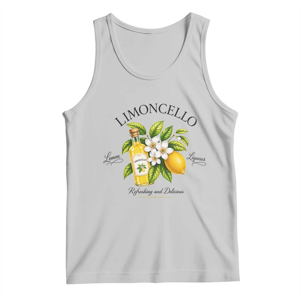 Italian Summer Limoncello Lemon Liqueur Amalfi Italy Tank Top TS11 Ash Print Your Wear