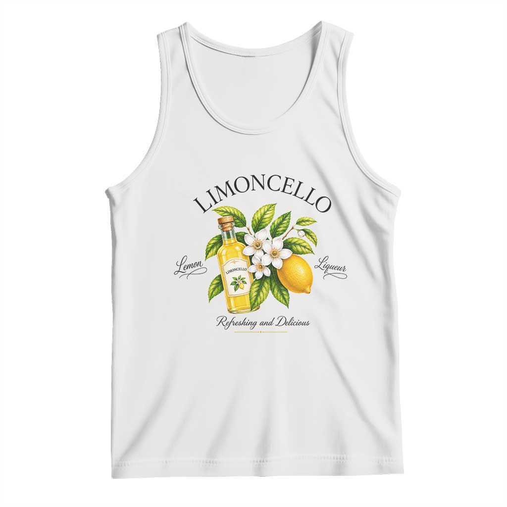 Italian Summer Limoncello Lemon Liqueur Amalfi Italy Tank Top TS11 White Print Your Wear