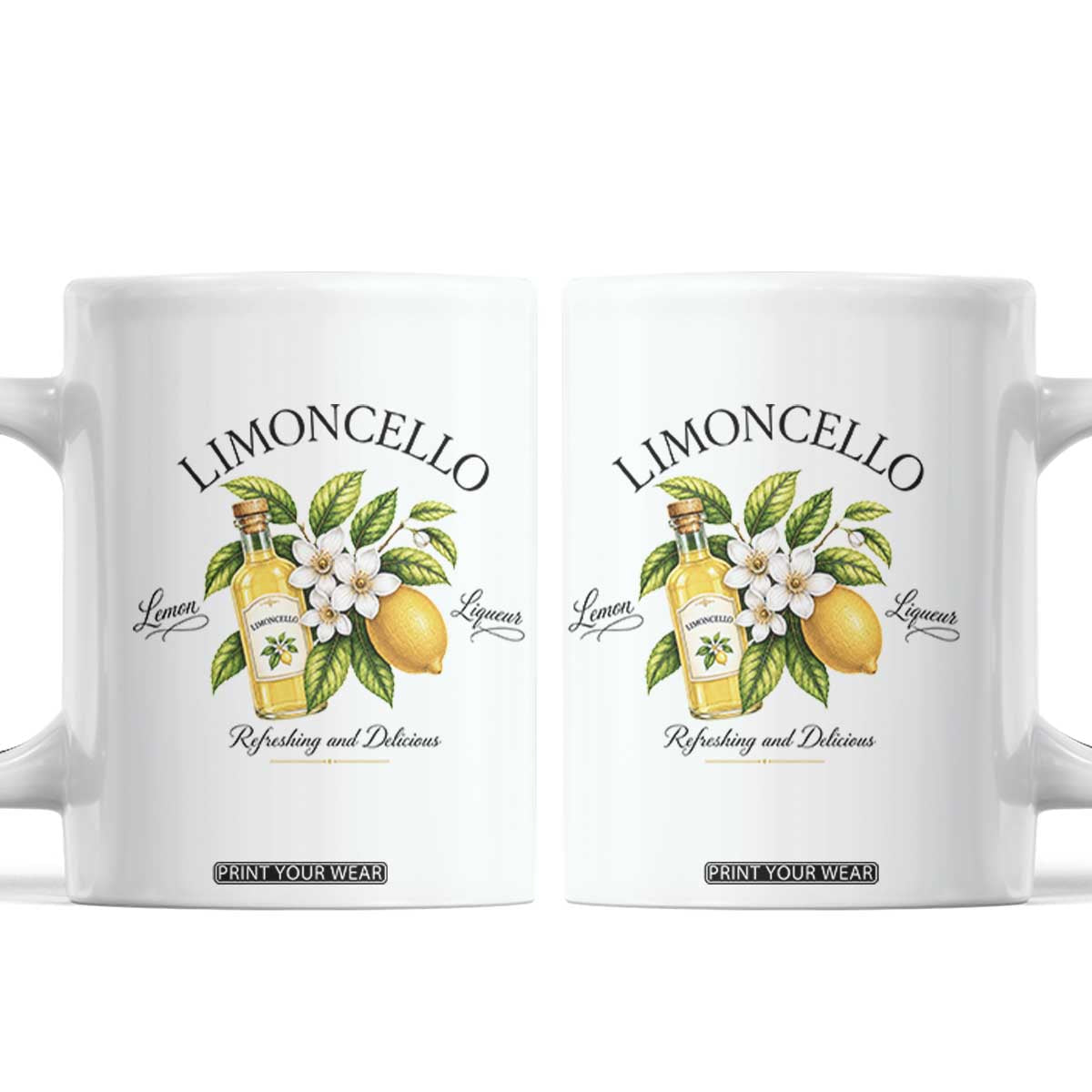 Italian Summer Limoncello Lemon Liqueur Amalfi Italy Coffee Mug TS11 White Print Your Wear