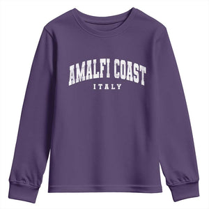 Amalfi Coast Italy Vintage Travel Souvenirs Youth Sweatshirt TS11 Purple Print Your Wear