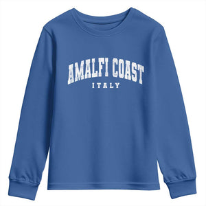 Amalfi Coast Italy Vintage Travel Souvenirs Youth Sweatshirt TS11 Royal Blue Print Your Wear
