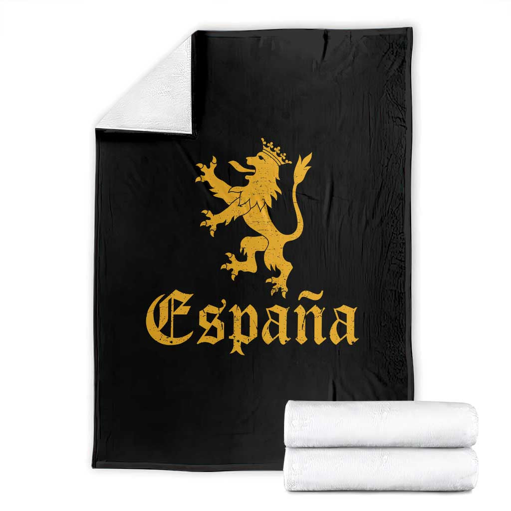 Espana Spain Lion Symbol Spanish Spaniard Pride Throw Blanket TS11 Black Print Your Wear