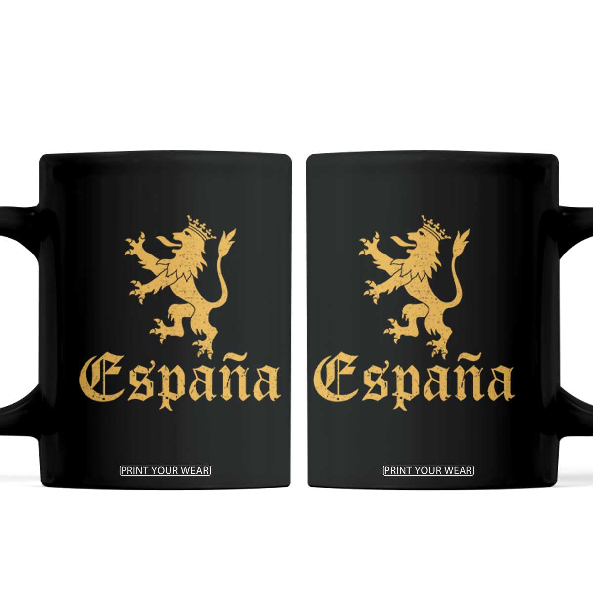 Espana Spain Lion Symbol Spanish Spaniard Pride Coffee Mug TS11 Black Print Your Wear