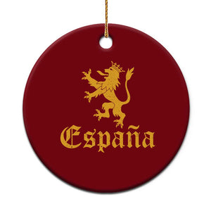 Espana Spain Lion Symbol Spanish Spaniard Pride Ceramic Ornament TS11 1pc Red Print Your Wear