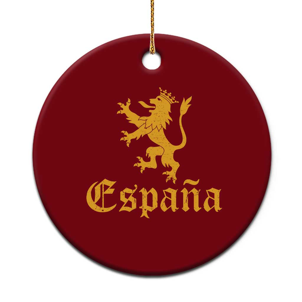 Espana Spain Lion Symbol Spanish Spaniard Pride Ceramic Ornament TS11 1pc Red Print Your Wear
