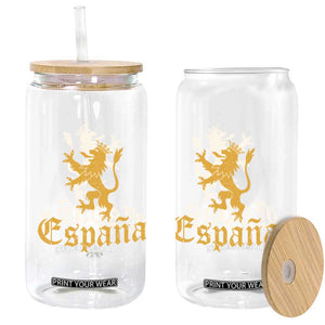 Espana Spain Lion Symbol Spanish Spaniard Pride Glass Can TS11 Print Your Wear