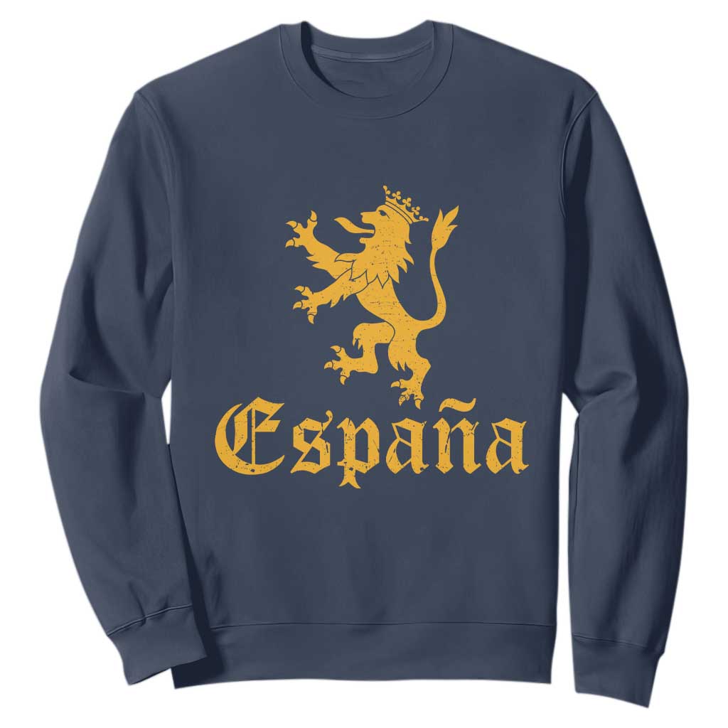 Espana Spain Lion Symbol Spanish Spaniard Pride Sweatshirt TS11 Navy Print Your Wear
