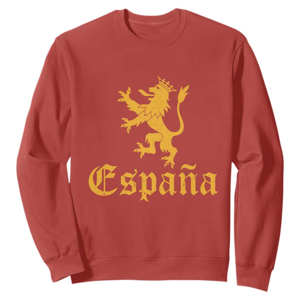Espana Spain Lion Symbol Spanish Spaniard Pride Sweatshirt TS11 Red Print Your Wear