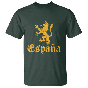 Espana Spain Lion Symbol Spanish Spaniard Pride T Shirt TS11 Dark Forest Green Print Your Wear