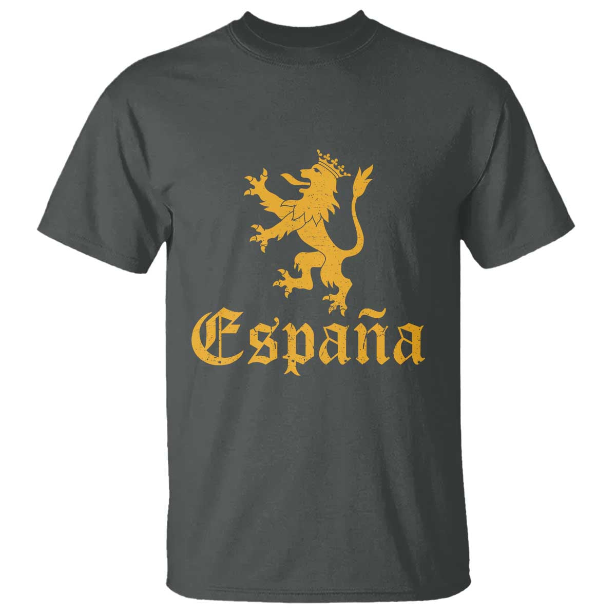 Espana Spain Lion Symbol Spanish Spaniard Pride T Shirt TS11 Dark Heather Print Your Wear