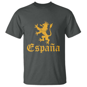 Espana Spain Lion Symbol Spanish Spaniard Pride T Shirt TS11 Dark Heather Print Your Wear