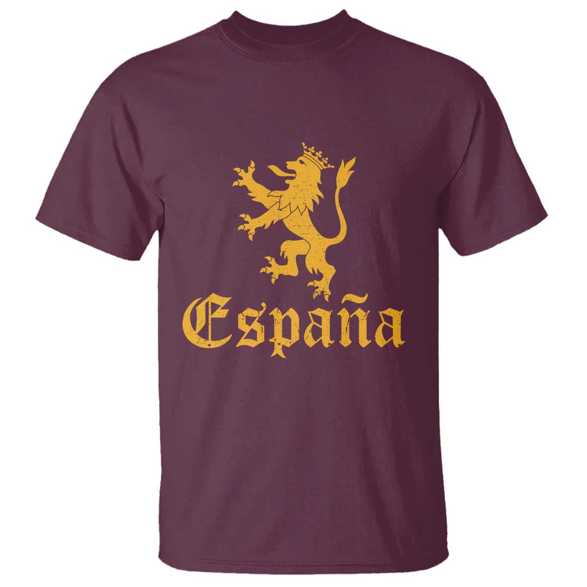 Espana Spain Lion Symbol Spanish Spaniard Pride T Shirt TS11 Maroon Print Your Wear