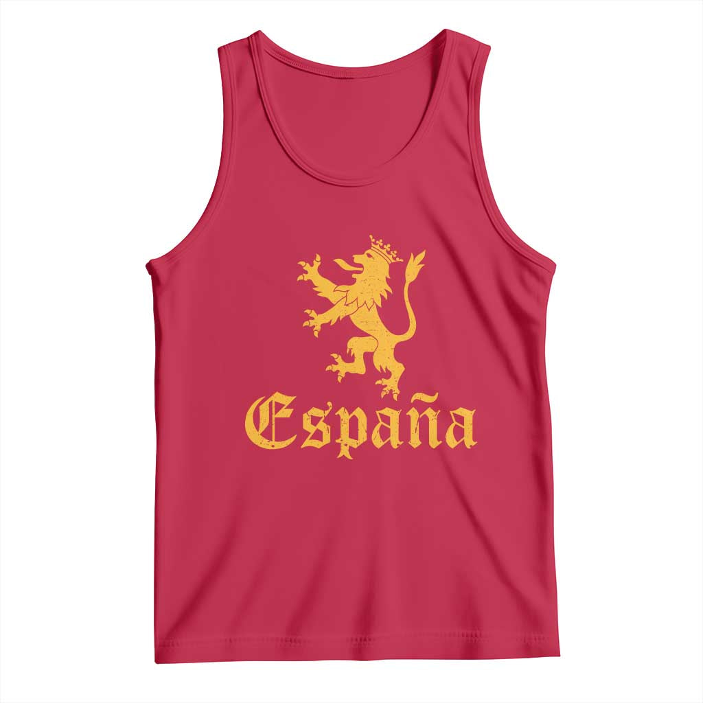 Espana Spain Lion Symbol Spanish Spaniard Pride Tank Top TS11 Red Print Your Wear