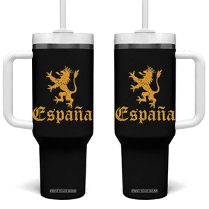 Espana Spain Lion Symbol Spanish Spaniard Pride Tumbler With Handle TS11 One Size: 40 oz Black Print Your Wear